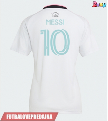 Lacne Ženy Futbalové dres Inter Miami Lionel Messi #10 2026-27 Krátky Rukáv - Tretina